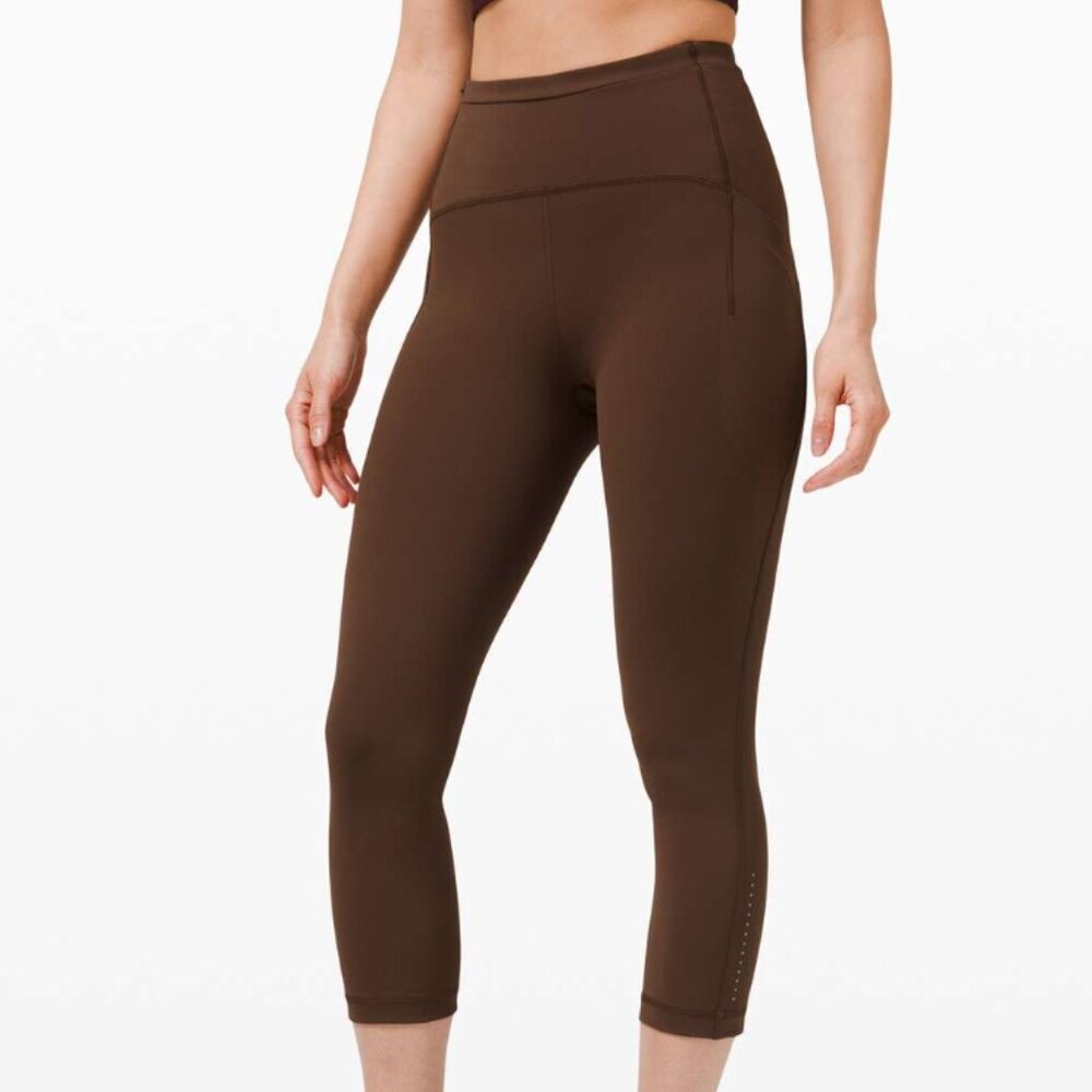 Lululemon Swift Speed High-Rise Crop 21" Brown Earth Size 6 $118